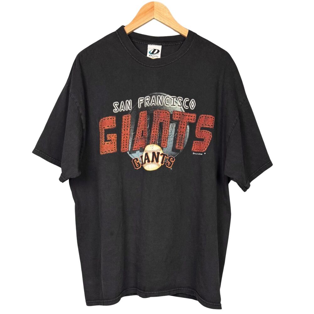 Vintage 00's Giants Shirt Mens San Francisco XXL Black Faded Sports Dynasty Y2K